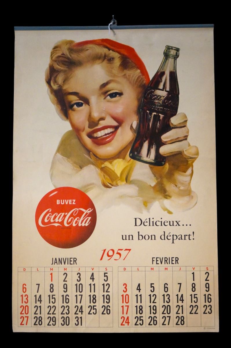 COCA-COLA calendar 1957 FR Provenance: Private collect… | Drouot.com