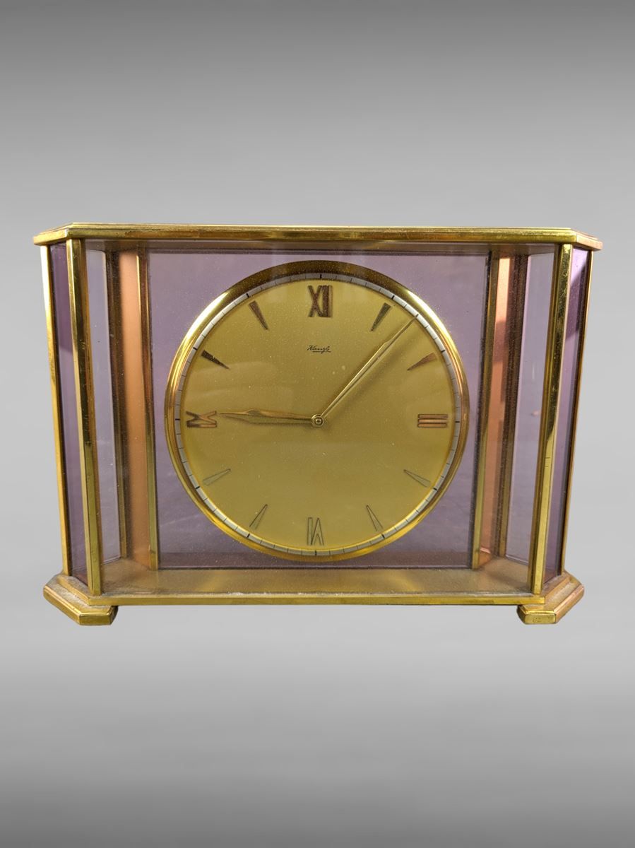 Null Table clock 1950 - KENZLE - 28 x 6 x H19 cm - in working condition
