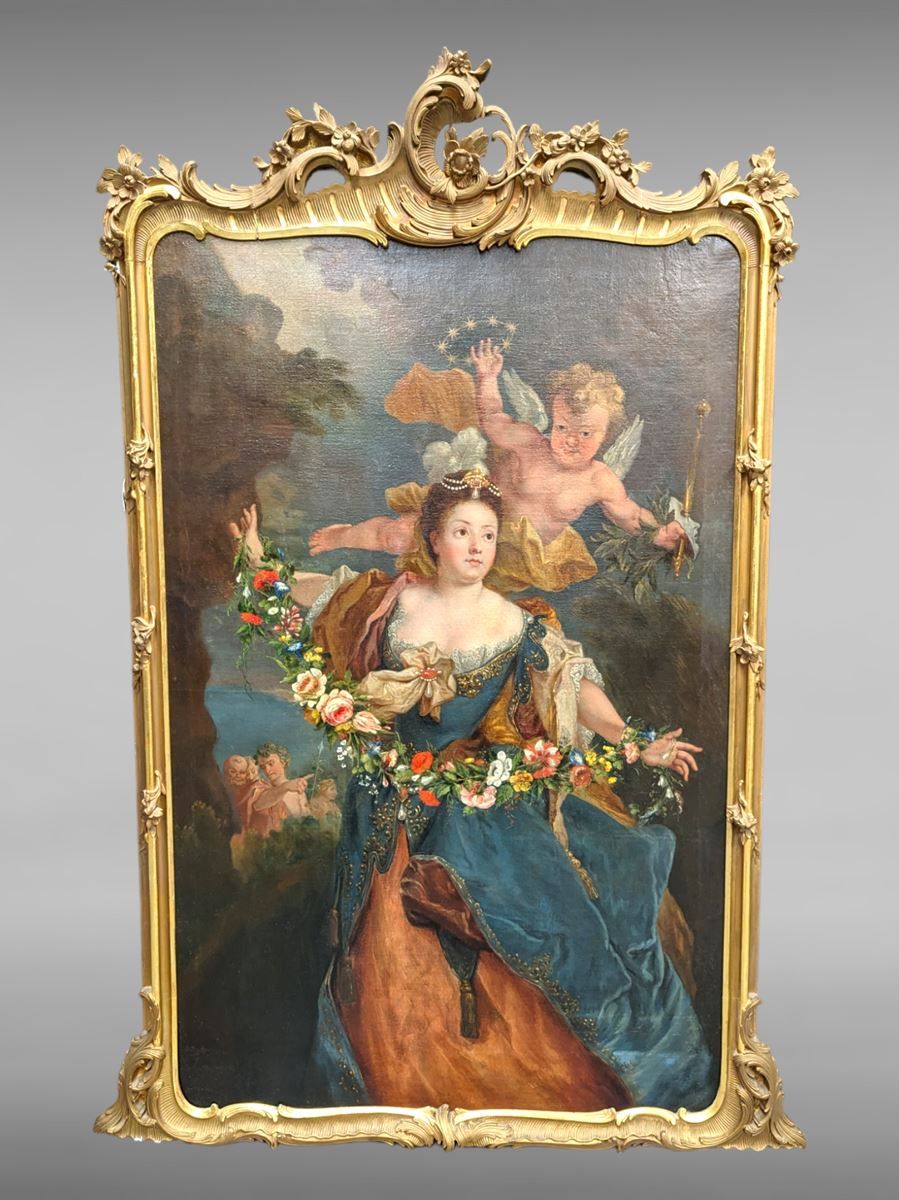 Null 1700年左右的布面油画，表现的是Nicolas de LARGILLIERE画的Duclos de Châteauneuf小姐（1664/1747）&hellip;
