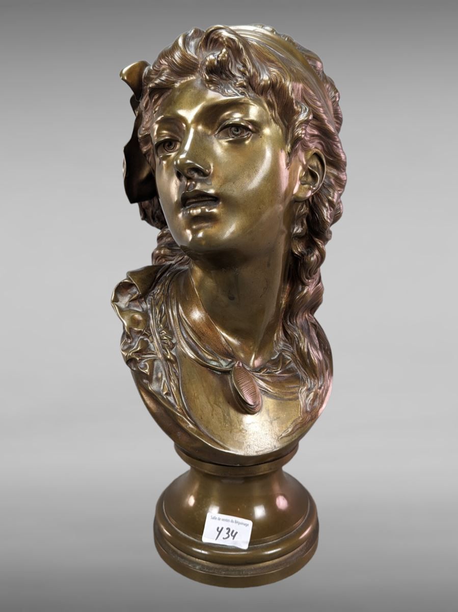 Null RODIN - SUZON'S HEAD - 39 cm - original bronze signed A. RODIN and stamped &hellip;