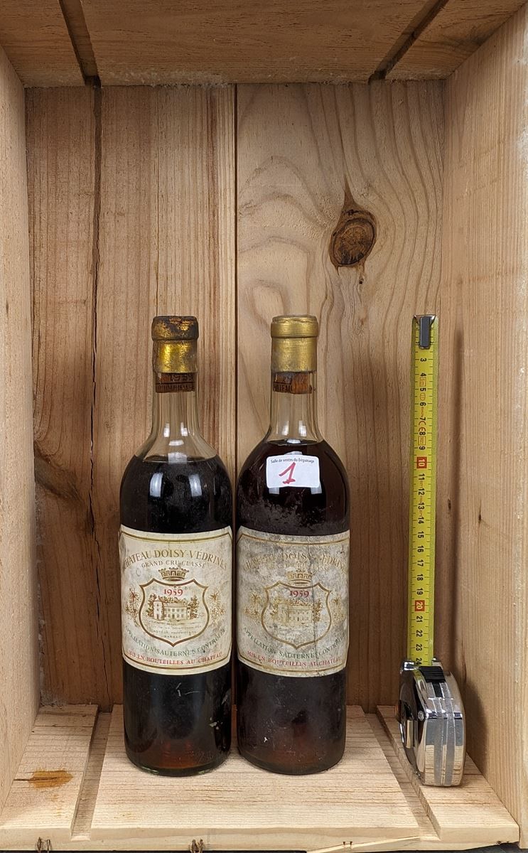 Null 2 bouteilles Château Doisy Vedrines - 1959 sauternes