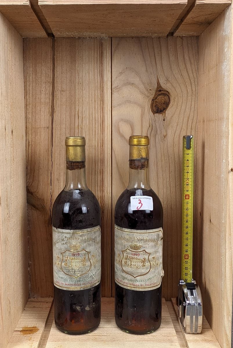 Null 2 bottiglie Château Doisy Vedrines - 1959 Sauternes