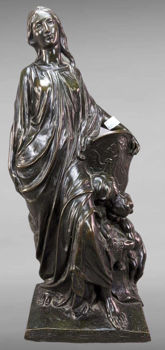 Null Bronze "Moeder Vlaanderen" - Henri BONCQUET - cire perdue fondeur VERBIETS &hellip;