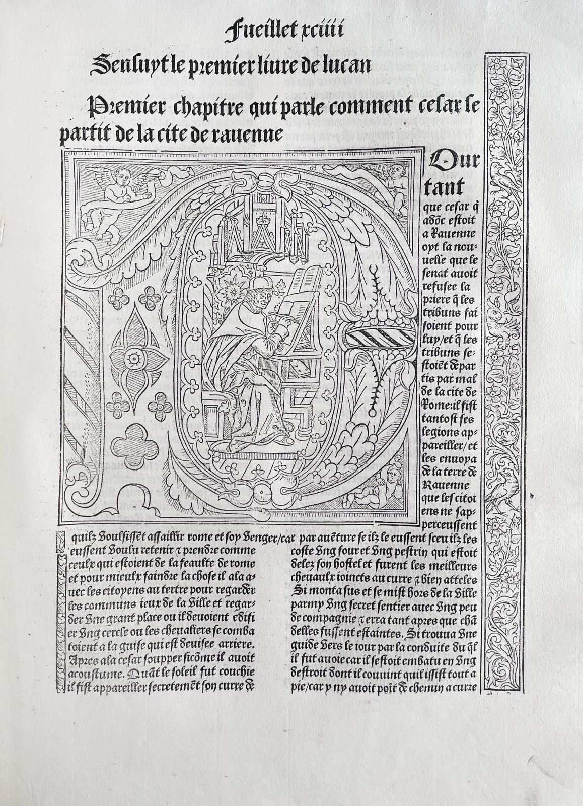 LUCAIN. 卢坎、苏埃托内和萨鲁斯特的法语。巴黎，Pierre Le Rouge for Antoine Vérard，1490年。双开本，在木板上翻皮，牛&hellip;
