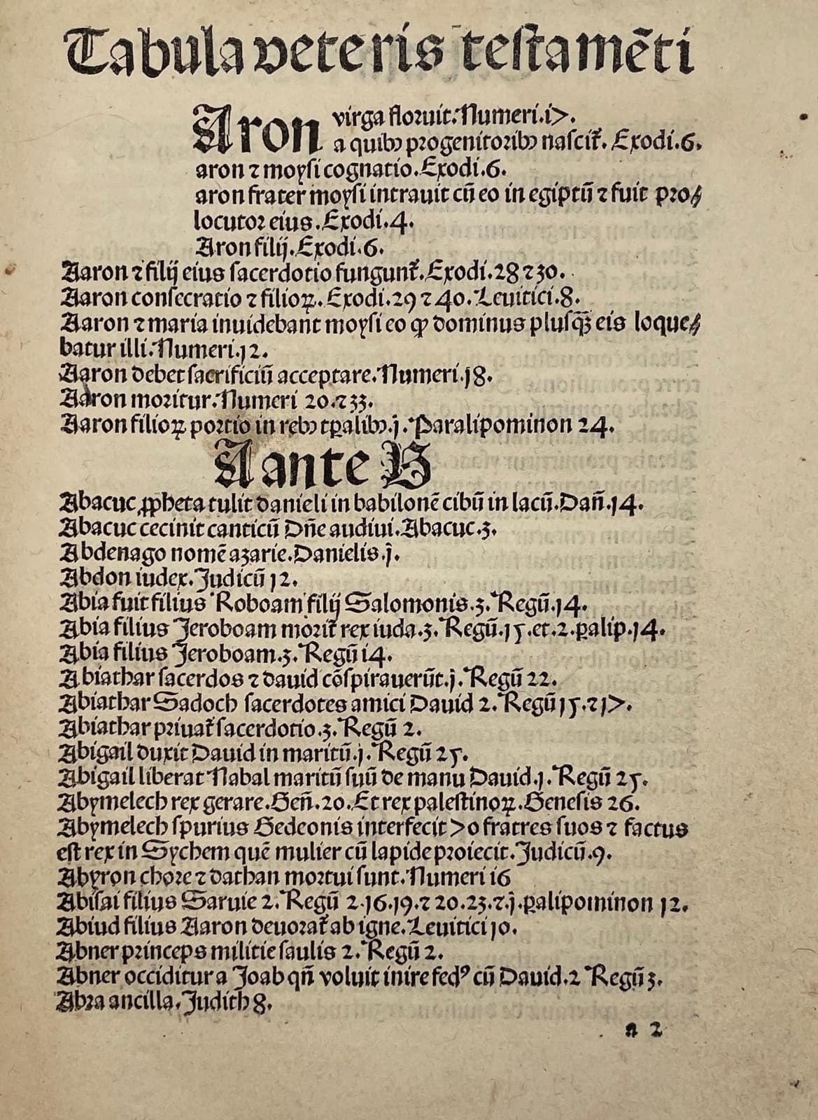 CONCORDANTIE MINORES BIBLIE. S.L.N.N.[Hagenau, Heinrich Gran], 1490, in-4 of [45&hellip;