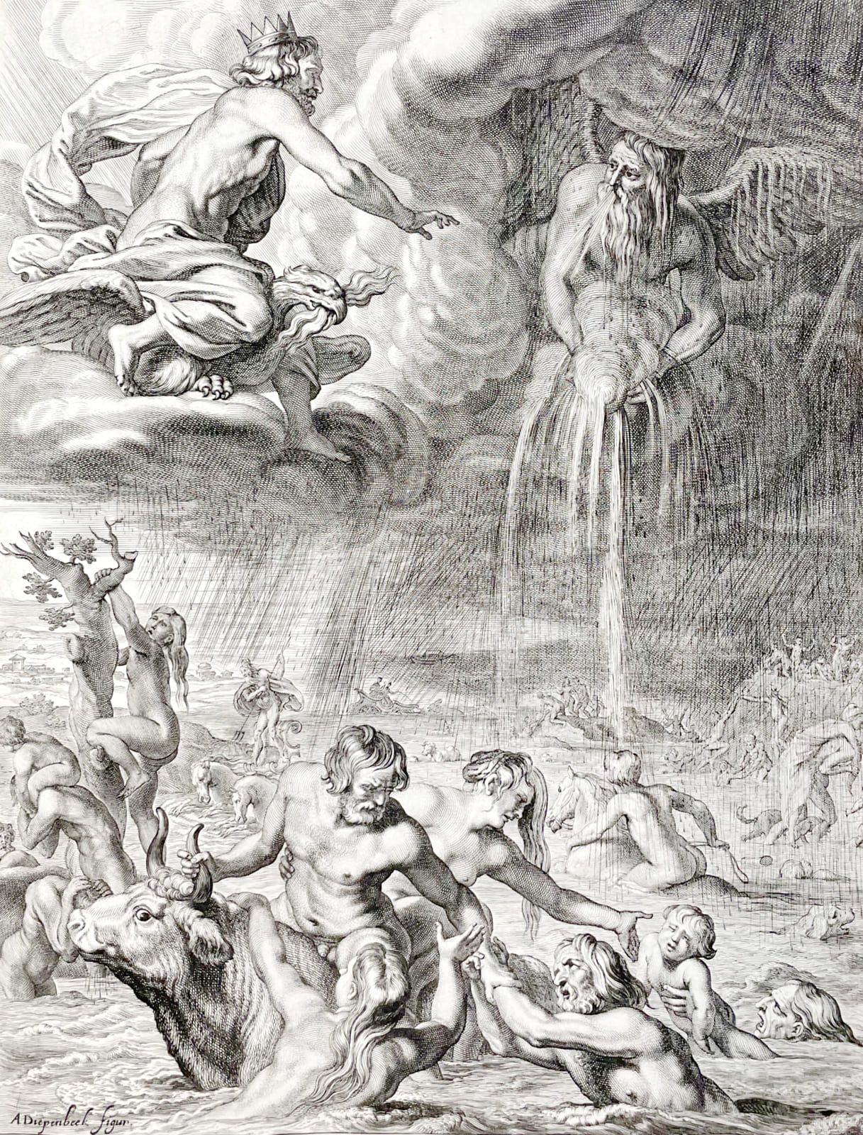 MAROLLES (Michel de). 缪斯神庙的图画，表现了古代最杰出的寓言故事中的美德和恶习。巴黎，皮埃尔-马里耶特，1655年。牛皮纸内页，硬牛皮纸，&hellip;