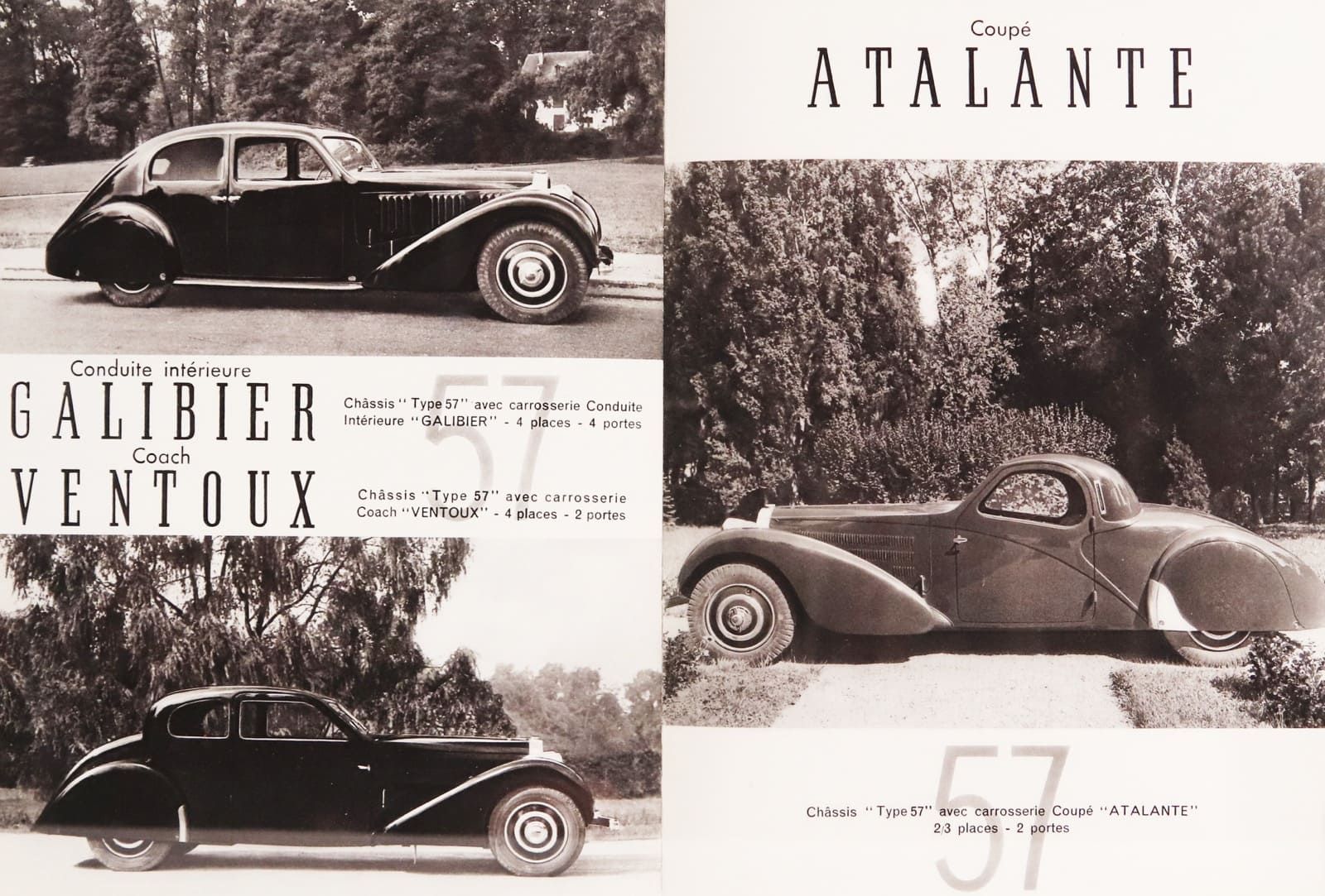 [BUGATTI]. Bugatti, the pure blood of the automobile. Paris, Publimb-Nadal, n.D.&hellip;
