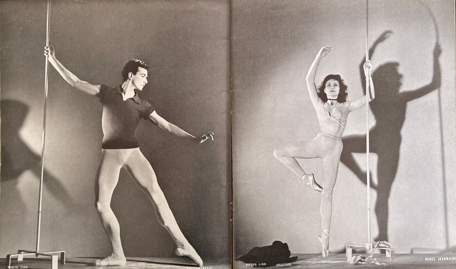 [BALLETS]. Set di 4 volumi. Balletti di Parigi. Roland Petit. 1948. In-4, brossu&hellip;