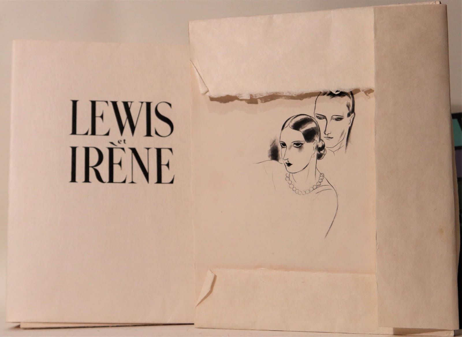MORAND (Paul). 刘易斯和艾琳。里昂，Cercle lyonnais du livre, 1929。4开本，单张，蔬菜纸夹和箱子，红色标题页，箱子。&hellip;