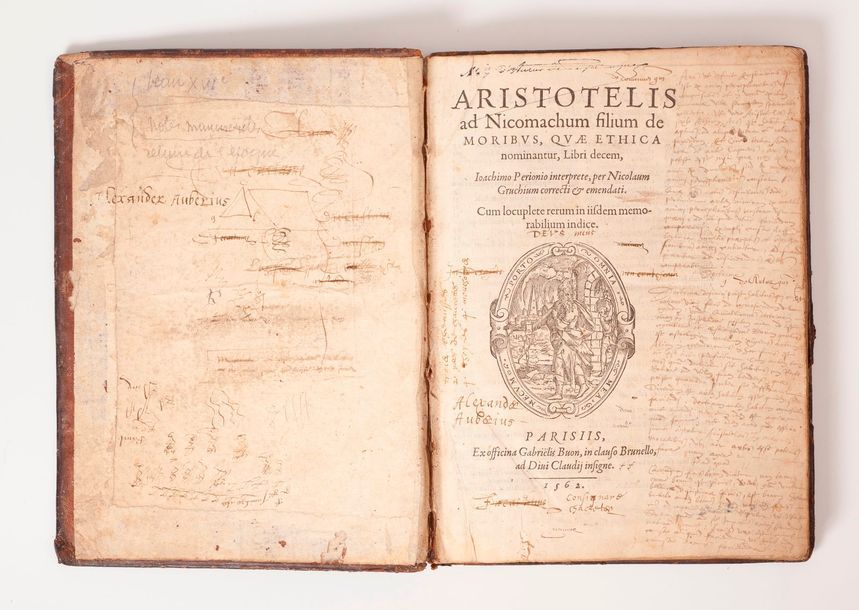 Null ARISTOTELIS ad Nicomachum filium de moribus… Paris, Gabriel Buon, 1562. In-&hellip;