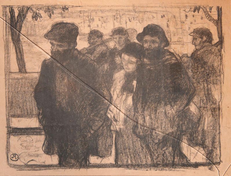 Null ex 5186 - D'après Henri de Toulouse-Lautrec, Les ouvriers, lithographie, si&hellip;