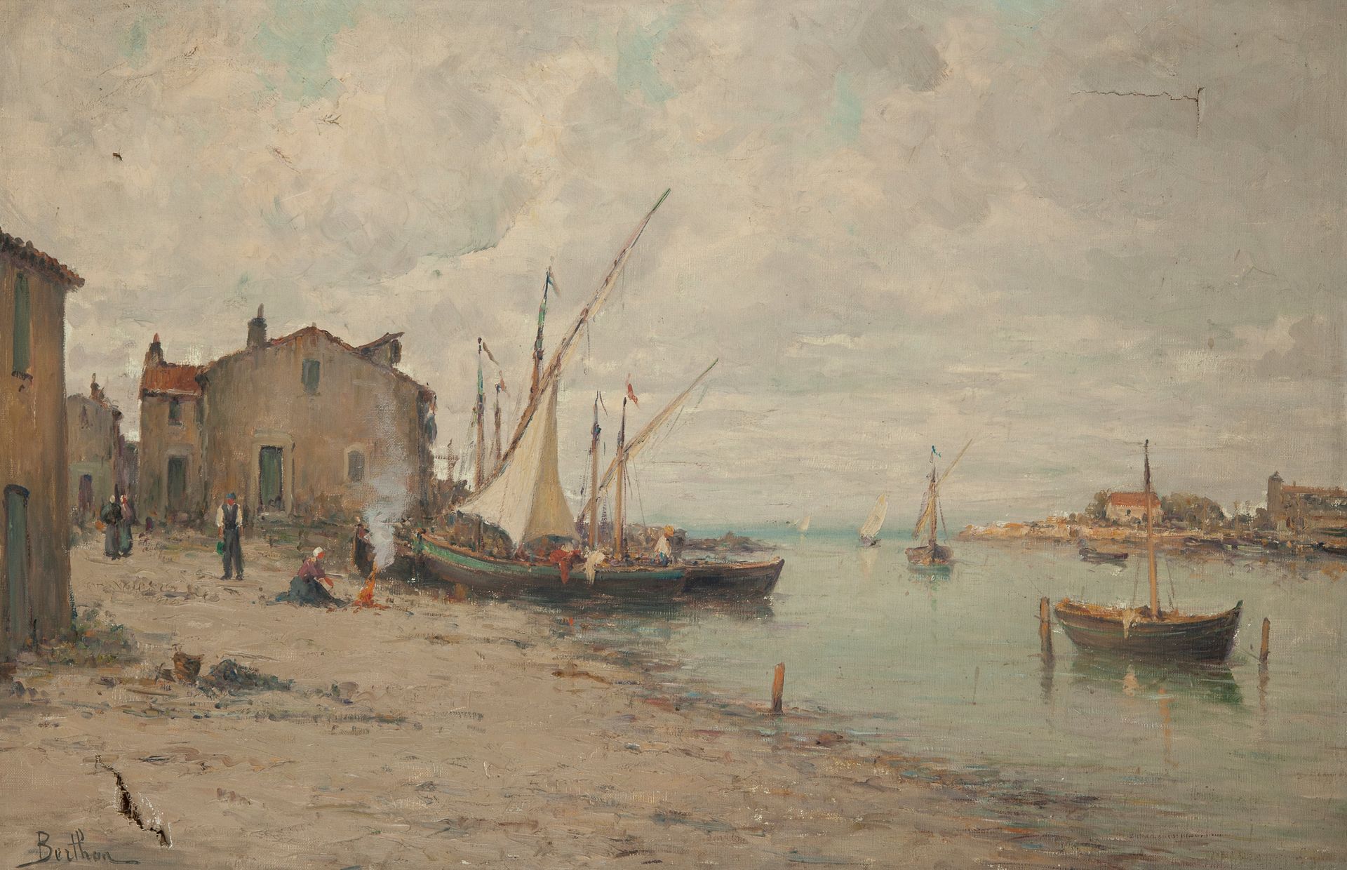 Null Auguste BERTHON (1858-1917)

Village portuaire

Huile sur toile en bas à ga&hellip;