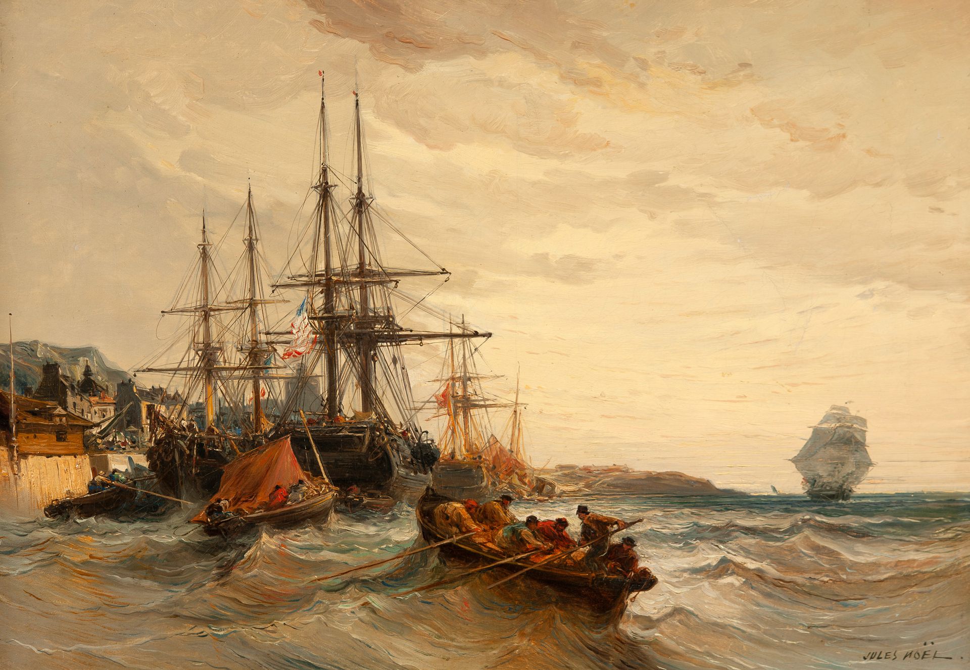 Null Jules Achille NOËL (1810-1881)

Bateaux amarés, mer agitée

Huile sur toile&hellip;
