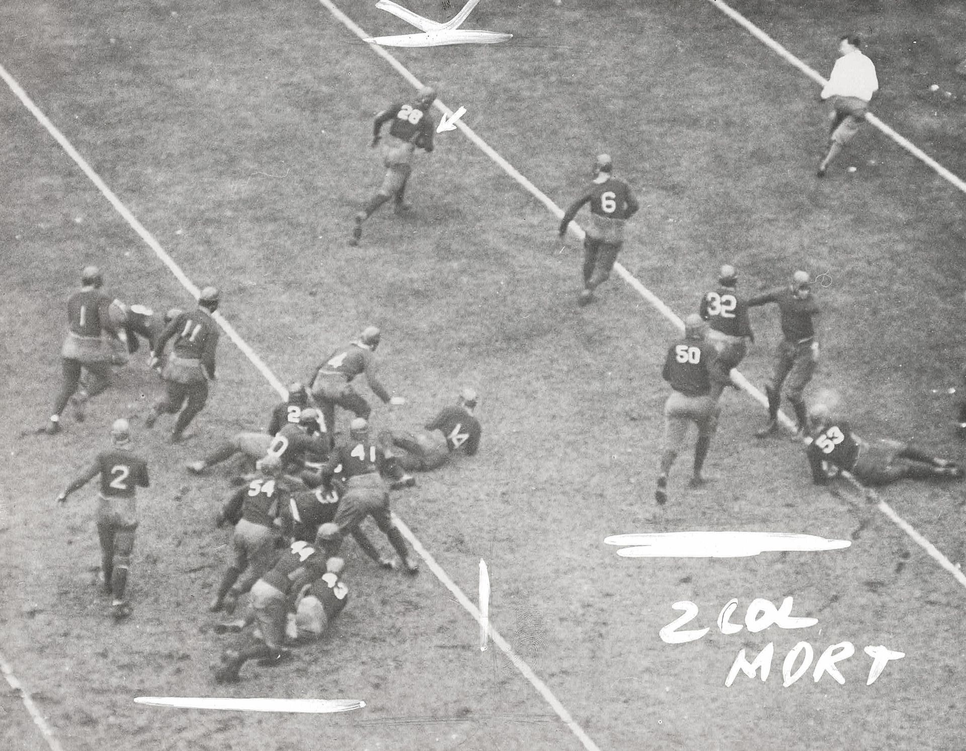 FOOTBALL AMERICAIN Senza prezzo di riserva - 

Giocatori in campo, 1925.

Fotogr&hellip;