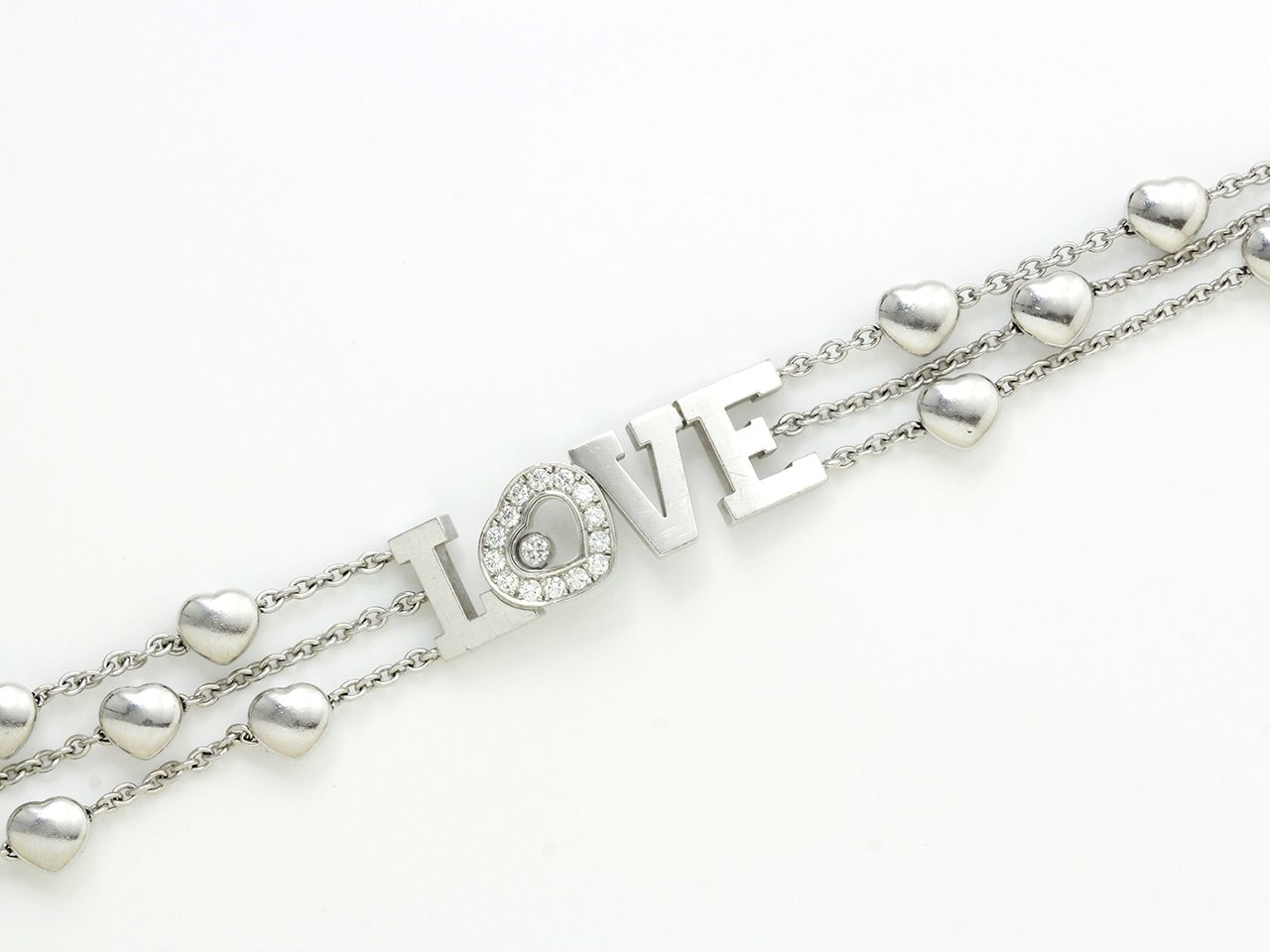 Null CHOPARD ‘’HAPPY DIAMOND’’ 

Bracelet articulé en or gris 750 millièmes, com&hellip;