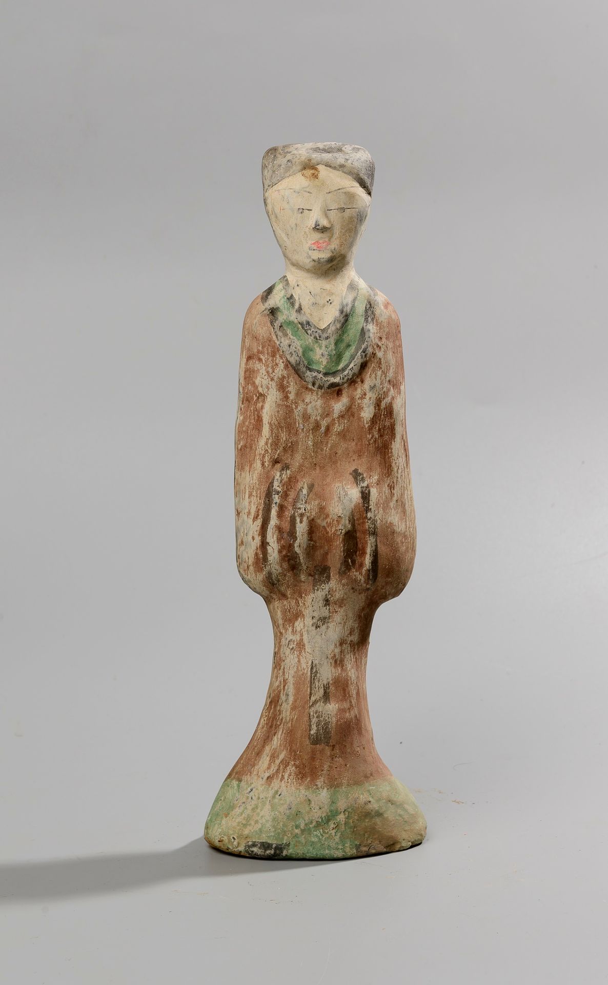 Null CHINA, Han style.

Court lady standing.

Terra cotta under slip with polych&hellip;
