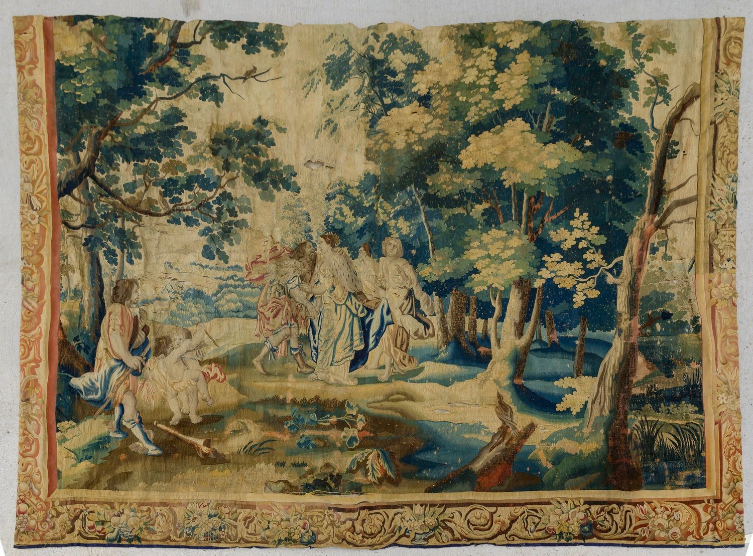 Null 
芙兰朵斯




神话般的场景




羊毛和丝绸挂毯




路易十四时期。 




矩形，边框部分重做。 




244 x 337厘米。