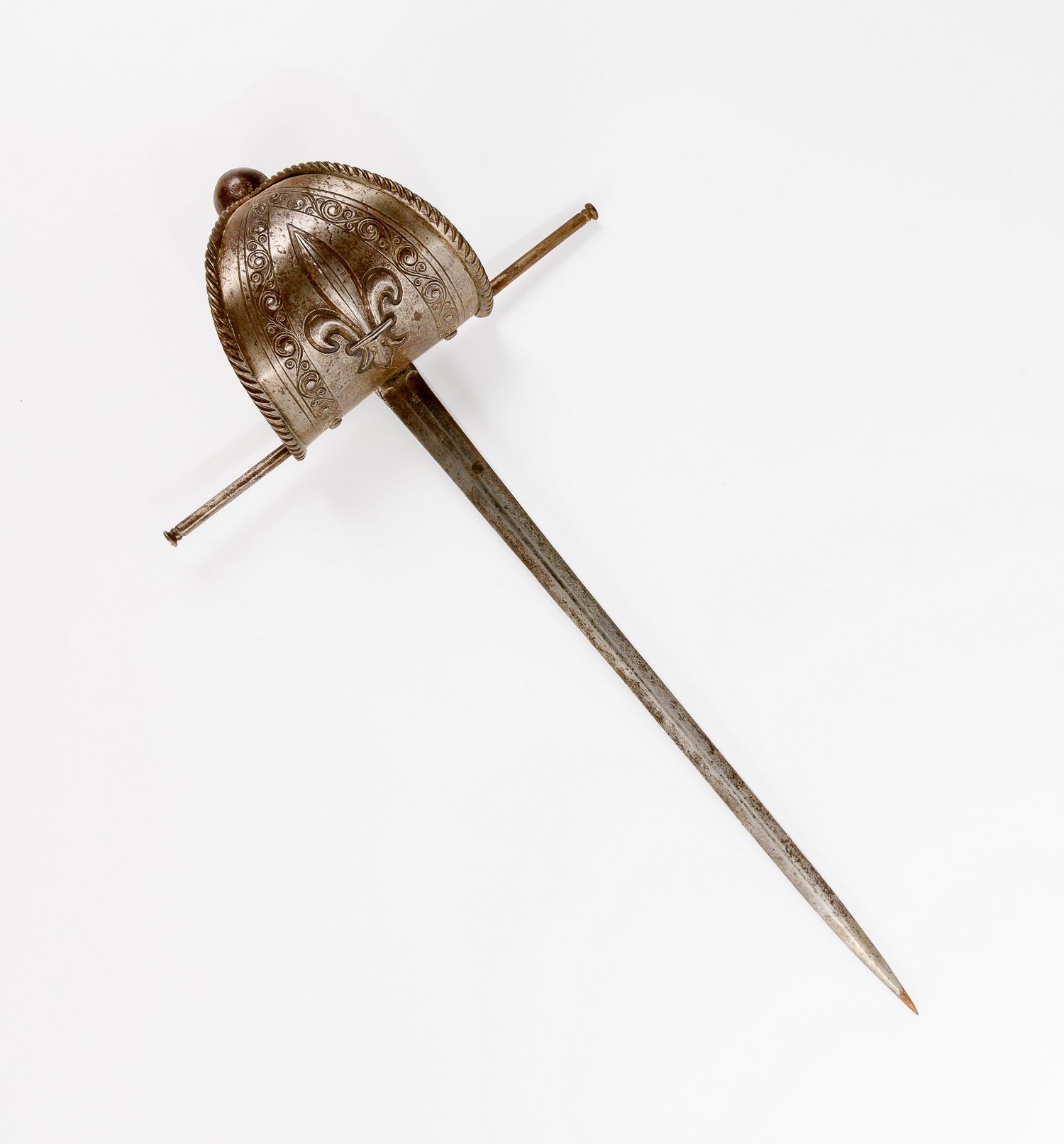 Null Conjunto de una espada elegante y una mano izquierda

Siglo XIX.