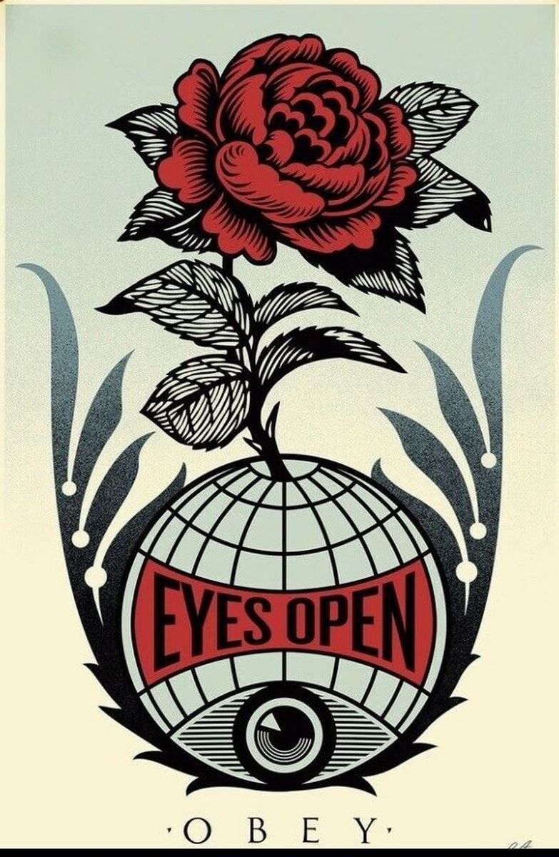 Null Shepard FAIREY genannt Obey Giant (Geboren 1970)

Eyes open (Augen offen)

&hellip;