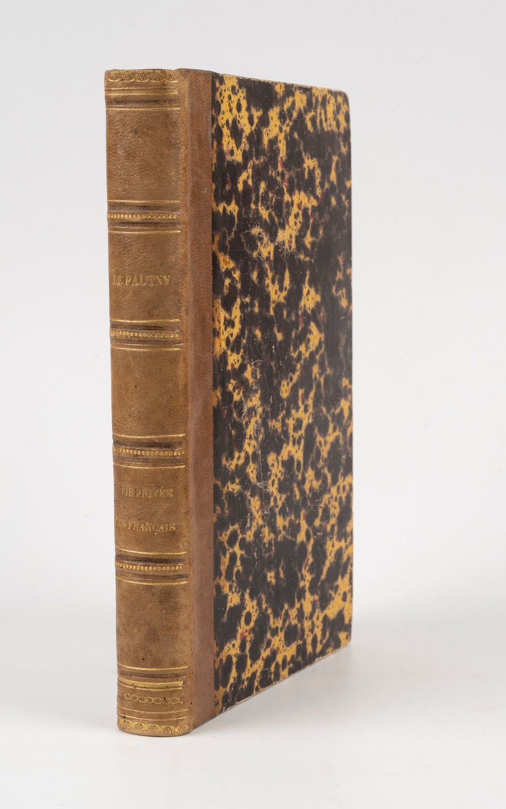 Null CONTANT D'ORVILLE（在PAULMY侯爵的指导下）。弗朗索瓦私人生活史简述》。巴黎，穆塔德，1779年。8开本，半棕色摩洛哥，书脊有装饰&hellip;