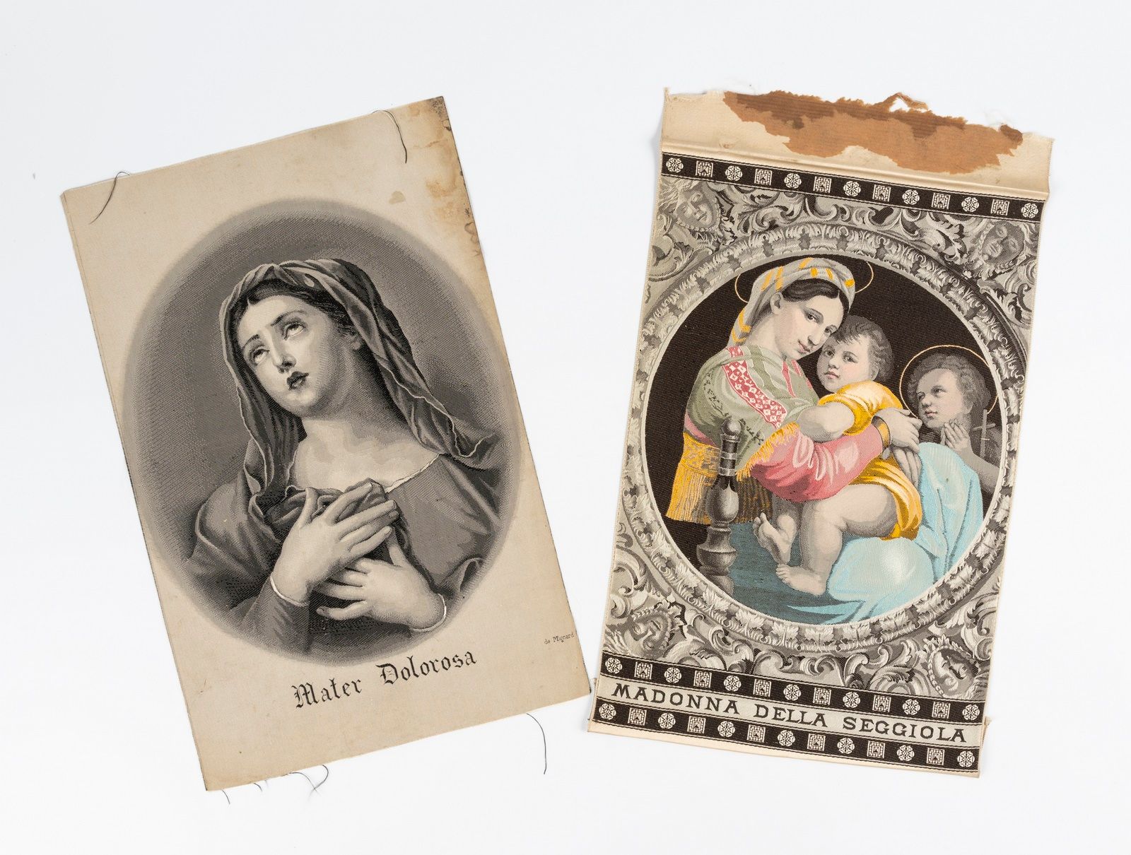 Null SOIE TISSÉE. — Madonna della Seggiola, d'après Raphaël. Tissage polychrome &hellip;