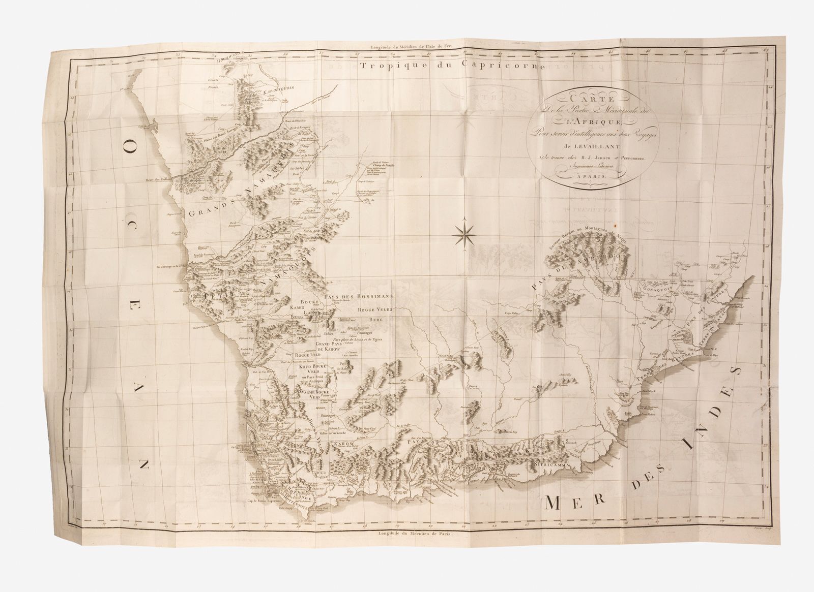 BARROW (John). BARROW (John). 
Mapa general de la Colonia del Cabo de Buena Espe&hellip;
