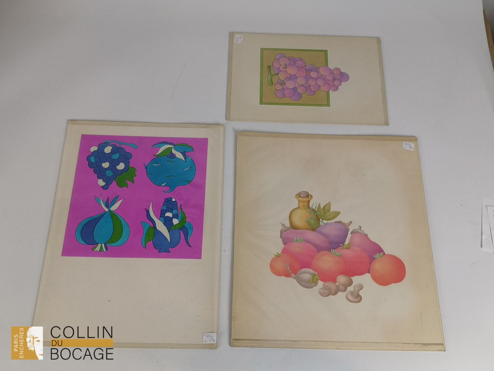 Null 插图
埃莱娜-布罗歇（1948-2023） 
一串葡萄 
纸面水墨画，右下方有签名 
18 x 15 厘米 

普罗旺斯的静物 
纸面水墨、铅笔和水彩&hellip;