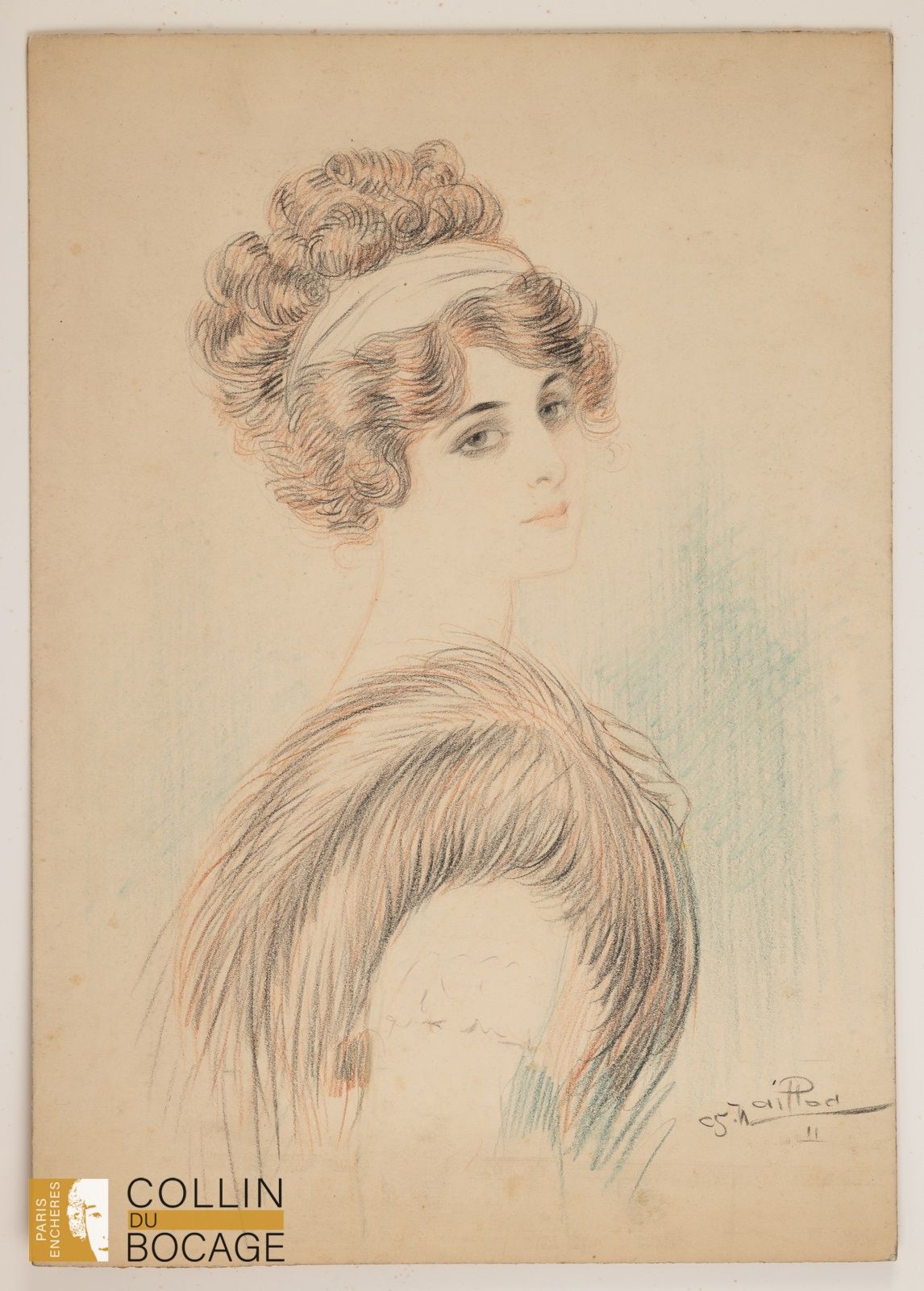 Null 查尔斯-奈洛（1876-1941）
优雅女士肖像
粉彩画
右下方有签名和 1911 年 "11 "的日期
49 x 35 厘米
