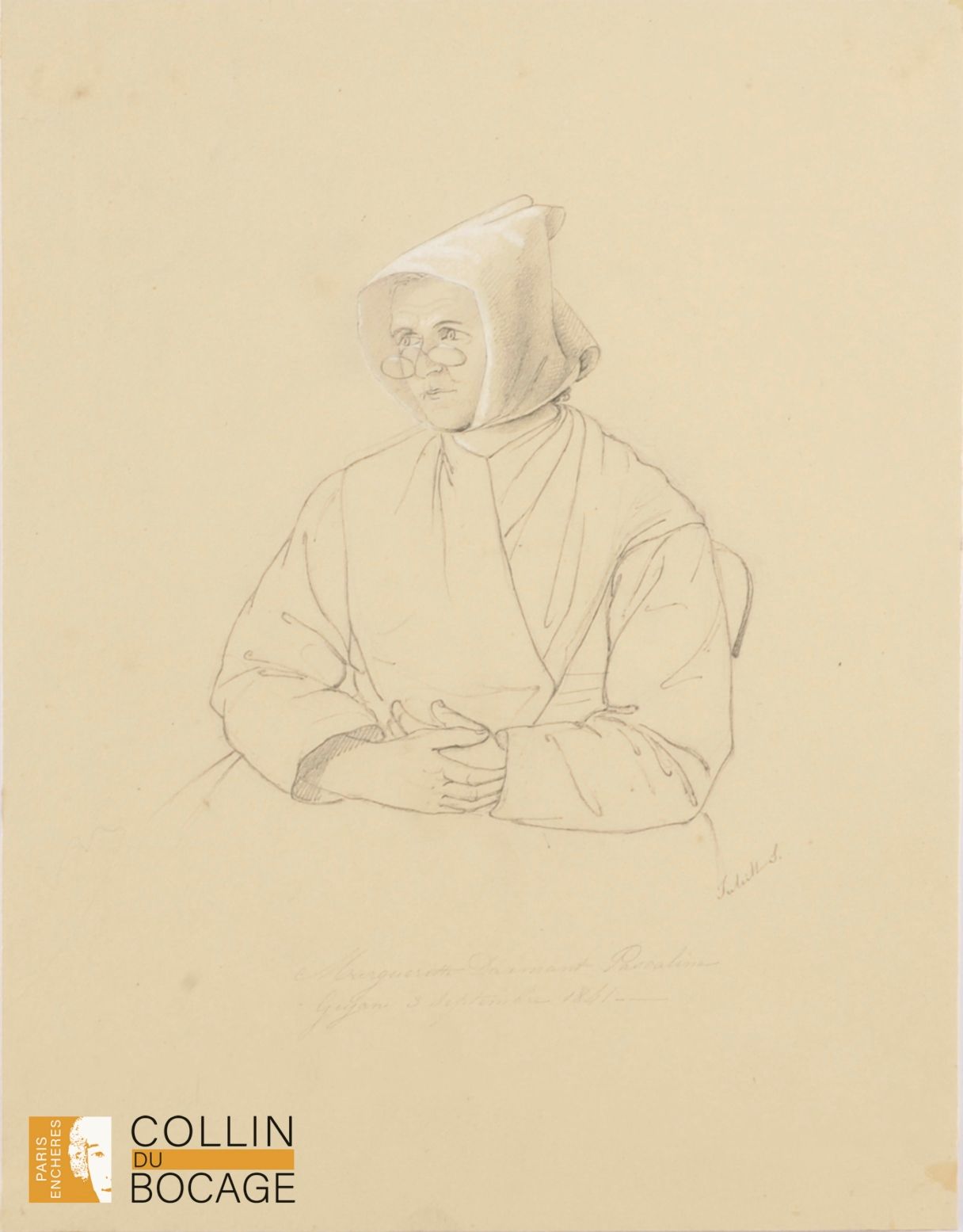 Null 亨利-法基（1884-1970 年）
头部研究（背面为服装设计） 
纸面棕色墨水 25.2 x 16 厘米 
(小污点）

加斯东-冯特里昂（1897&hellip;