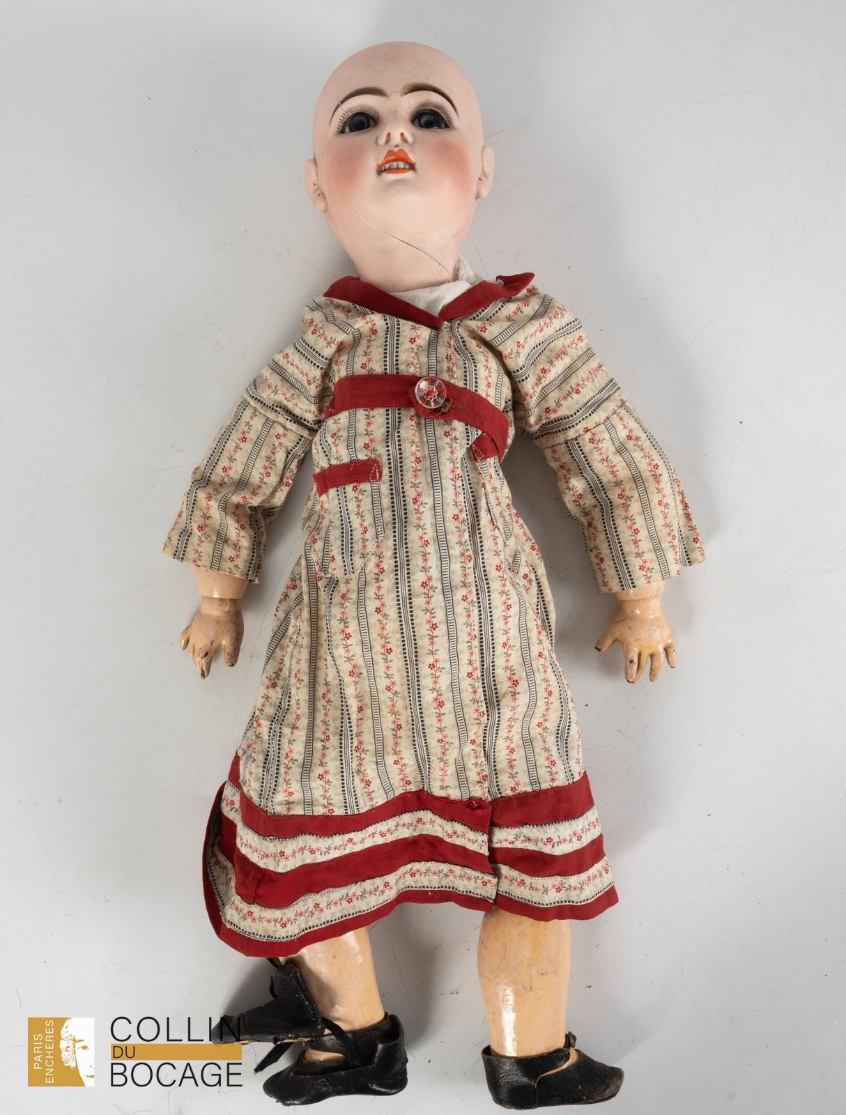 Null Französische Puppe, mit Biskuitkopf, offenem Mund, ohne Marke, Größe 9, JUM&hellip;
