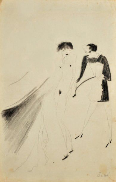 Constant DETRE (Szilard DIETTMANN) (1891-1945) Scènes lesbiennes Suite de quatre&hellip;