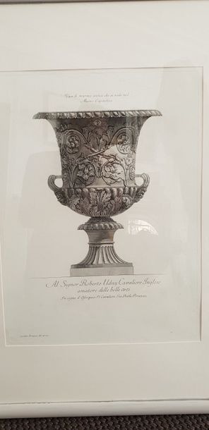 Null D'après PIRANESE

Suite de 5 gravures de vases antiques