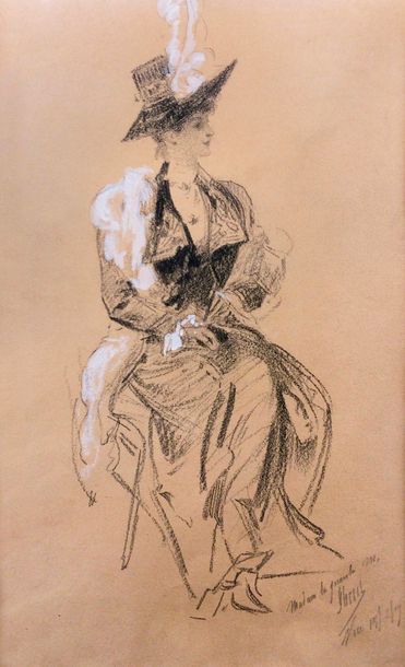 Null JULES CHERET (1838-1932)

Jeune élégante au chapeau

Crayon sur papier, reh&hellip;
