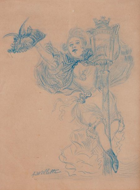 Null ADOLPHE WILLETTE(1857- 1926)

Danseuse de Paris

Crayon bleu, signé en bas &hellip;