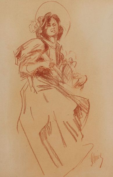 Null JULES CHERET (1838-1932)

Jeune femme au chapeau de paille

Sanguine.

Sign&hellip;