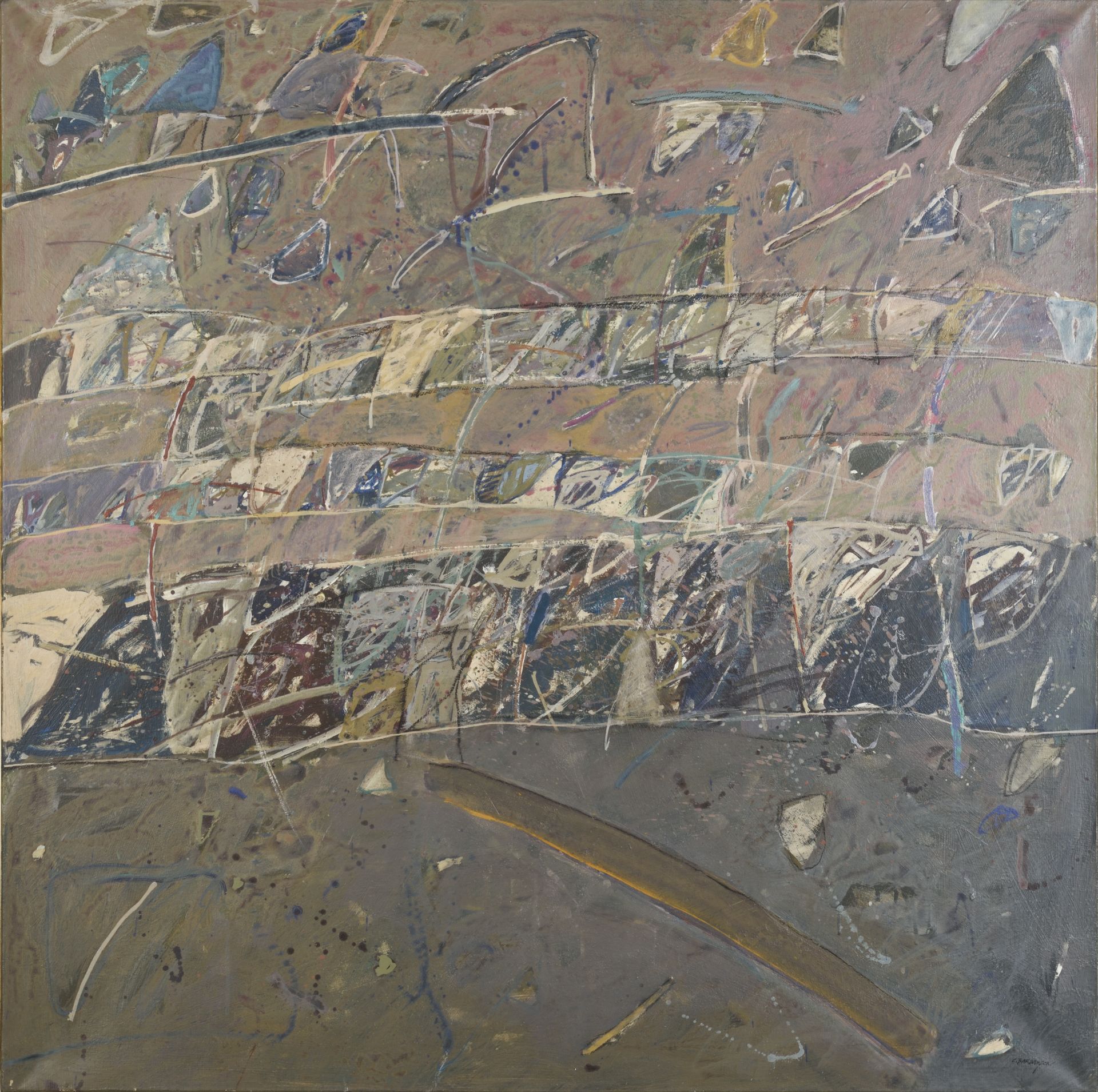 Christian BARBANCON (1940-1993) 克里斯蒂安-巴班康(1940-1993)

无标题

布面油画，右下方有签名，背面有会签。

1&hellip;