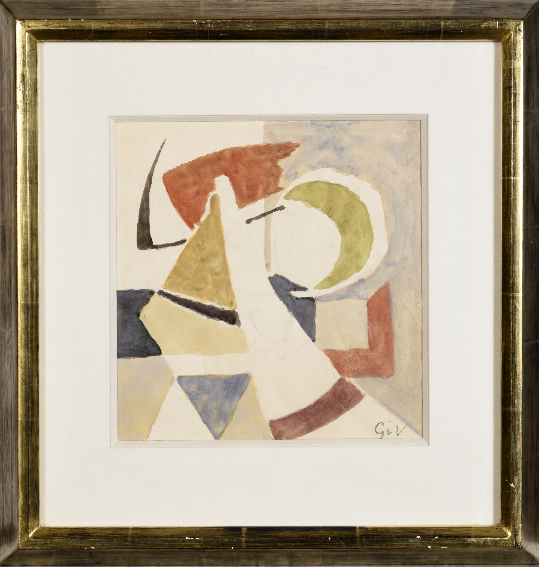 GEER VAN-VELDE (1898-1977) 格尔-范-维德(1898-1977)

无名氏

纸上水彩画，右下角有字。

21 x 20厘米