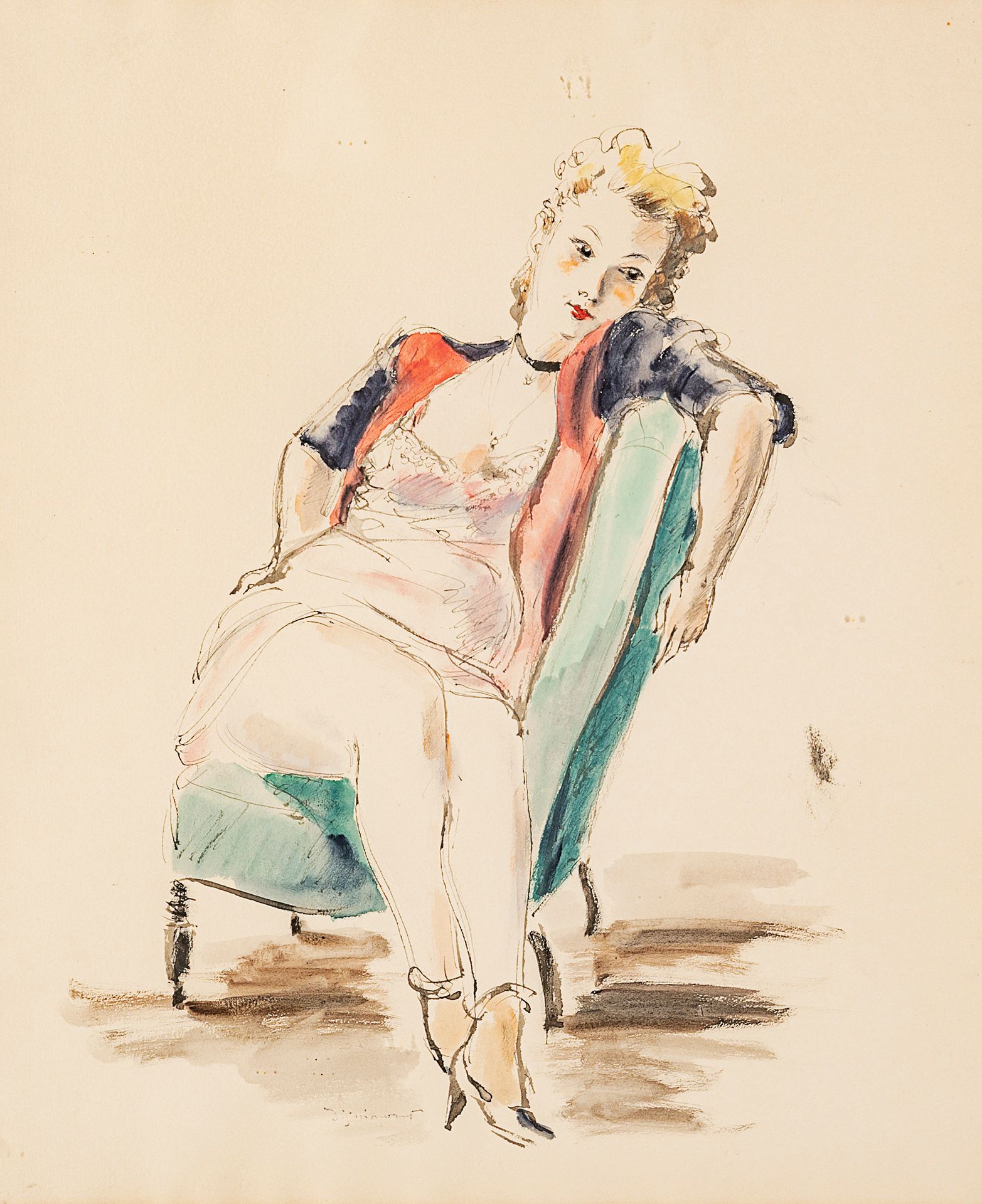 André DIGNIMONT (1891-1965) ANDRÉ DIGNIMONT (1891-1965)

SITZENDE FRAU

Aquarell&hellip;