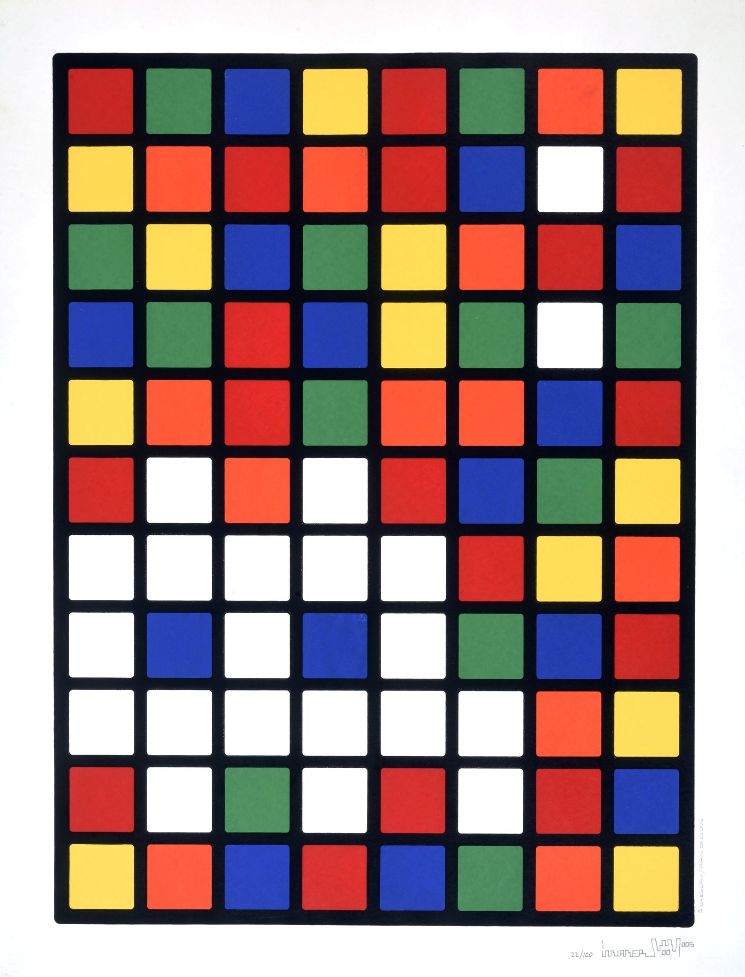 INVADER (Français, né en 1969) Rubik Space, 2005 

Sérigraphie 7 couleurs 

Sign&hellip;