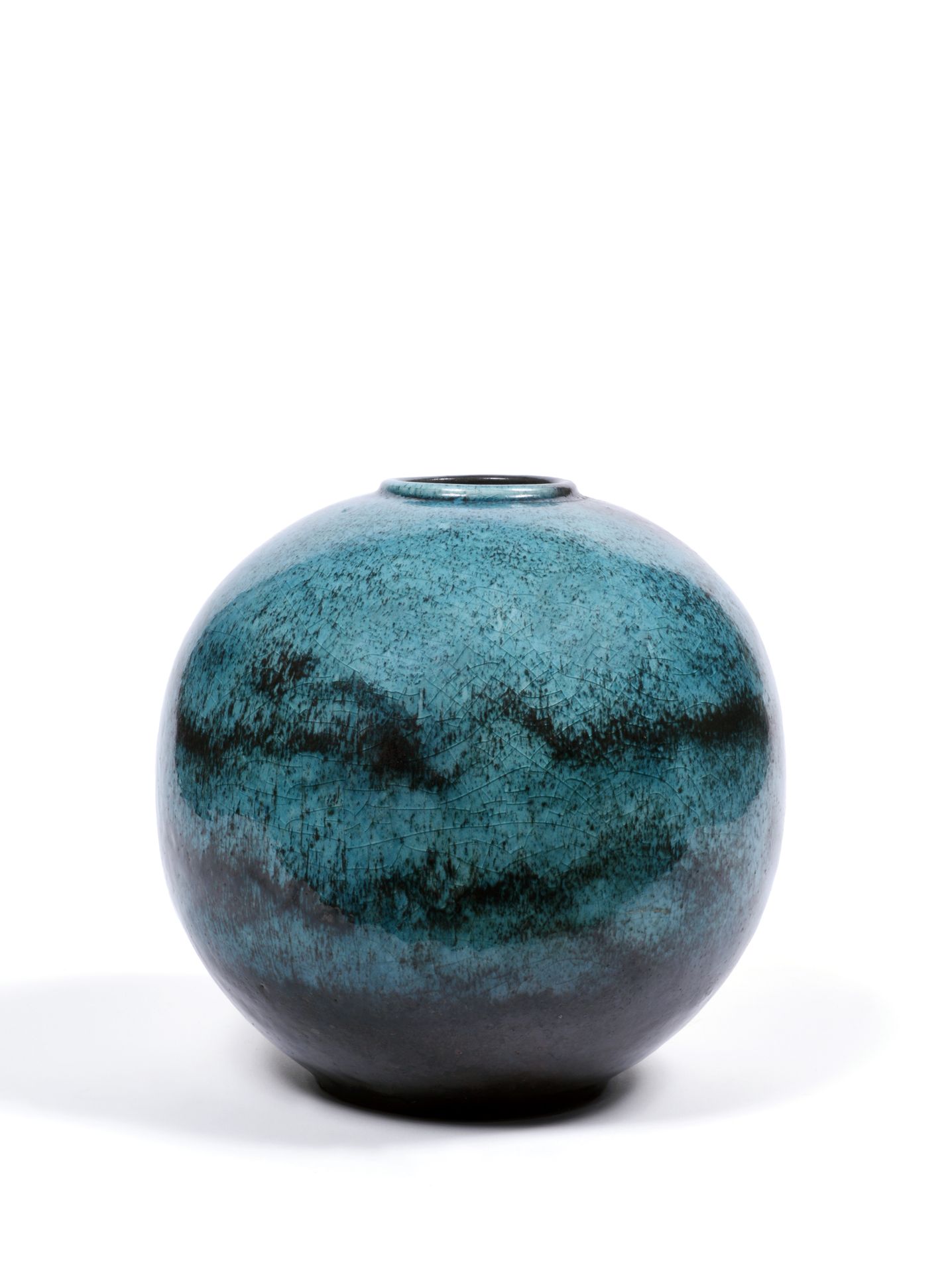 DALPAYRAT Vase boule
en céramique bleue
H : 23 cm