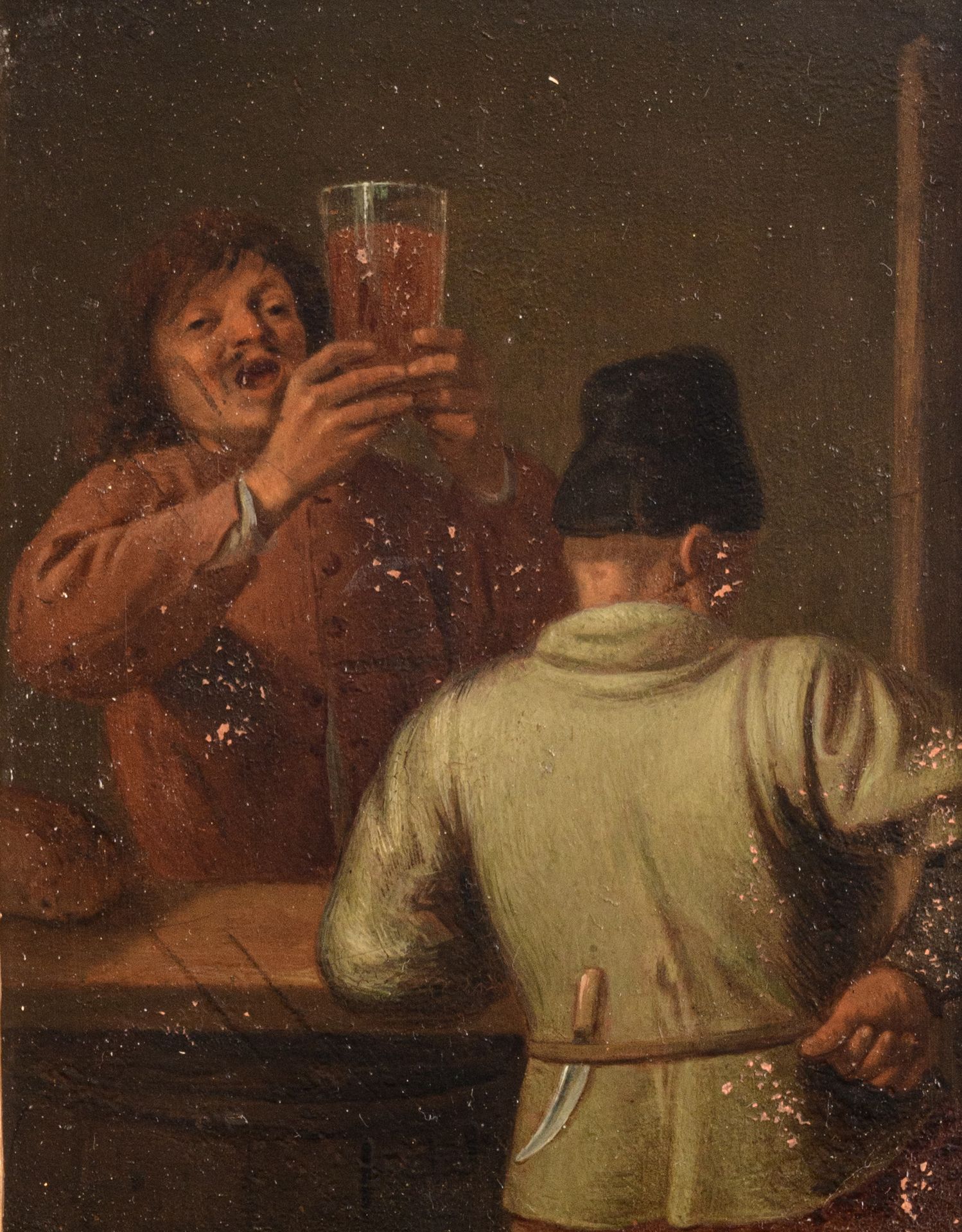 Adriaen Brouwer (after) (1605/06 - 1638), The drinker in the inn, 13 x 17 cm Adr&hellip;
