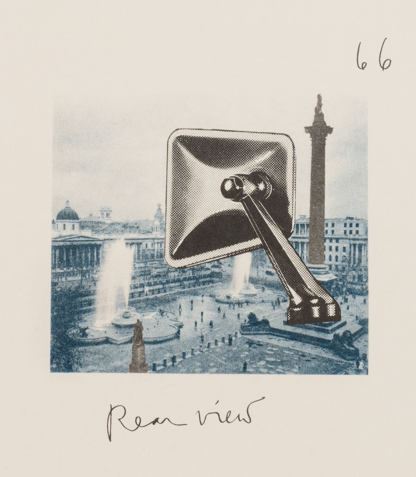 Claes Oldenburg (1929), 'Rear View Mirror', 10,3 x 14,5 cm Claes Oldenburg (1929&hellip;