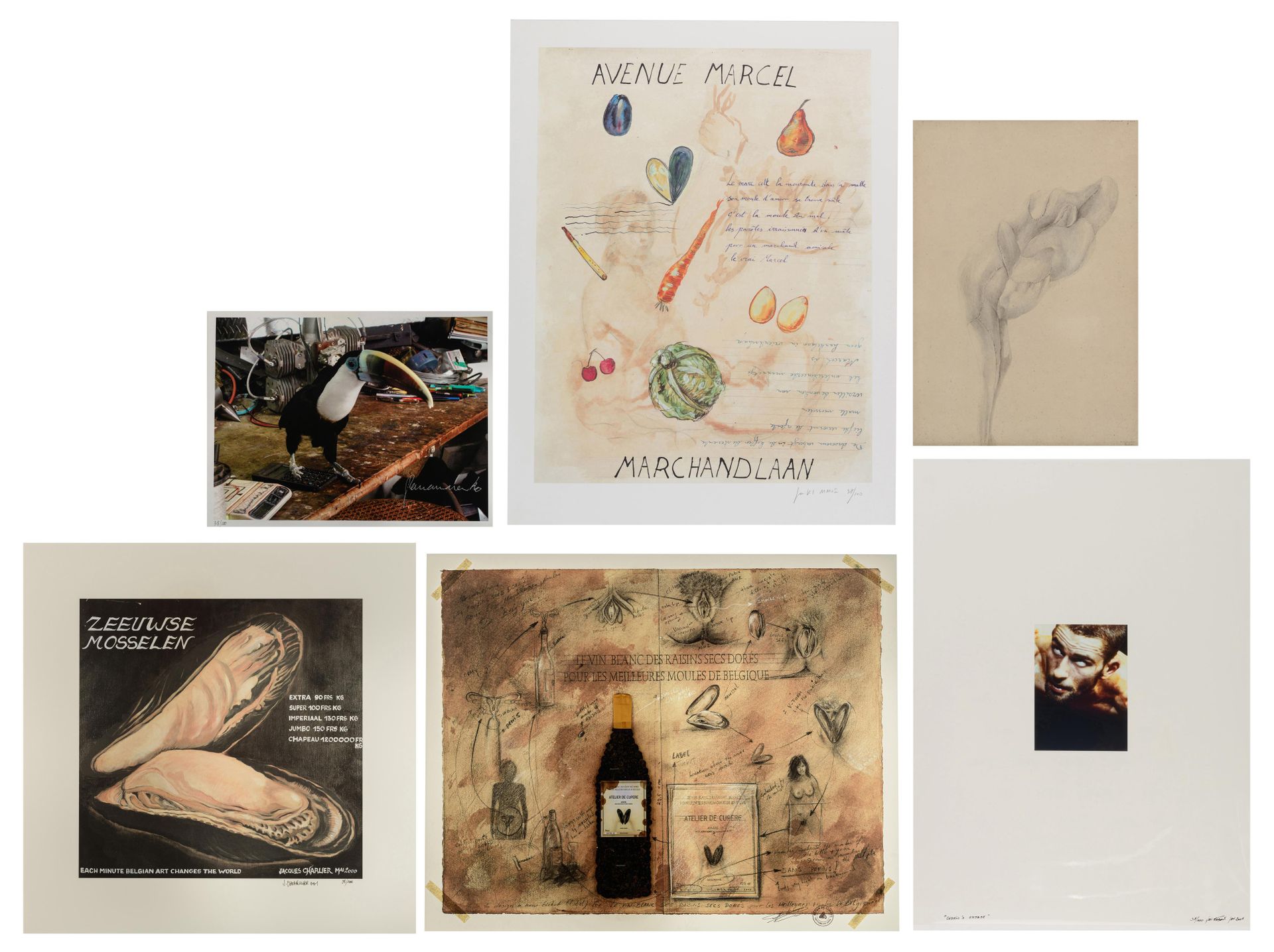 An artist portfolio folder, 'Mosselmap, SMAK', 2001, N° 38/100, 68,5 x 90 cm (th&hellip;