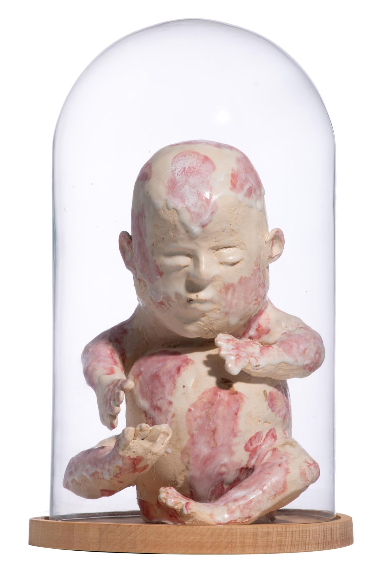 A terracotta sculpture of a fetus, H 27 - 38,5 cm A terracotta sculpture of a fe&hellip;