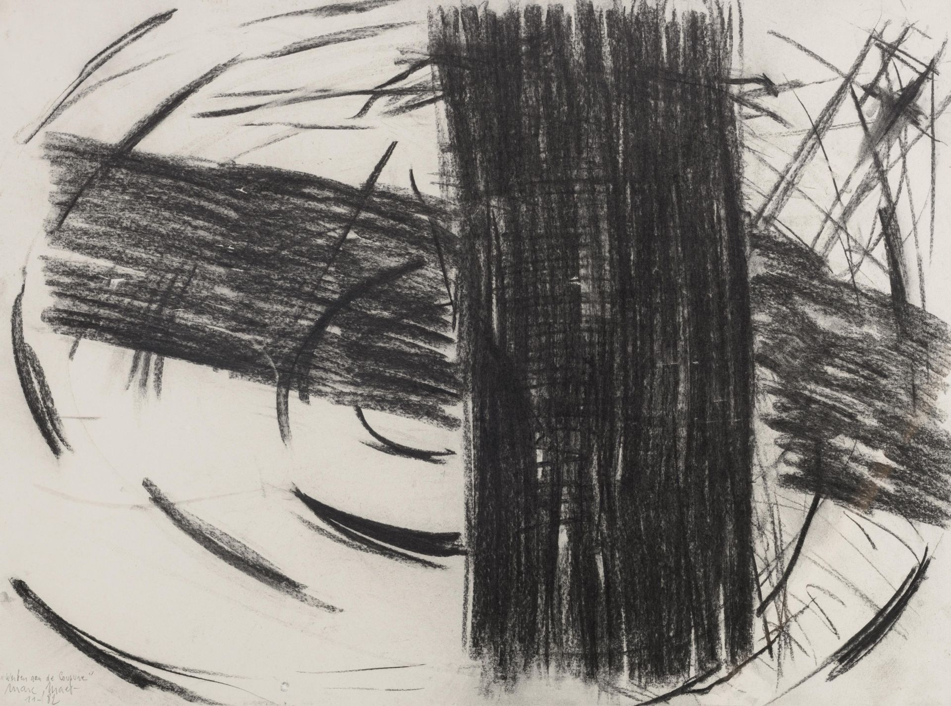 Marc Maet (1955-2000), 'Werken aan de Coupure II', 1982, 50 x 68 cm Marc Maet (1&hellip;