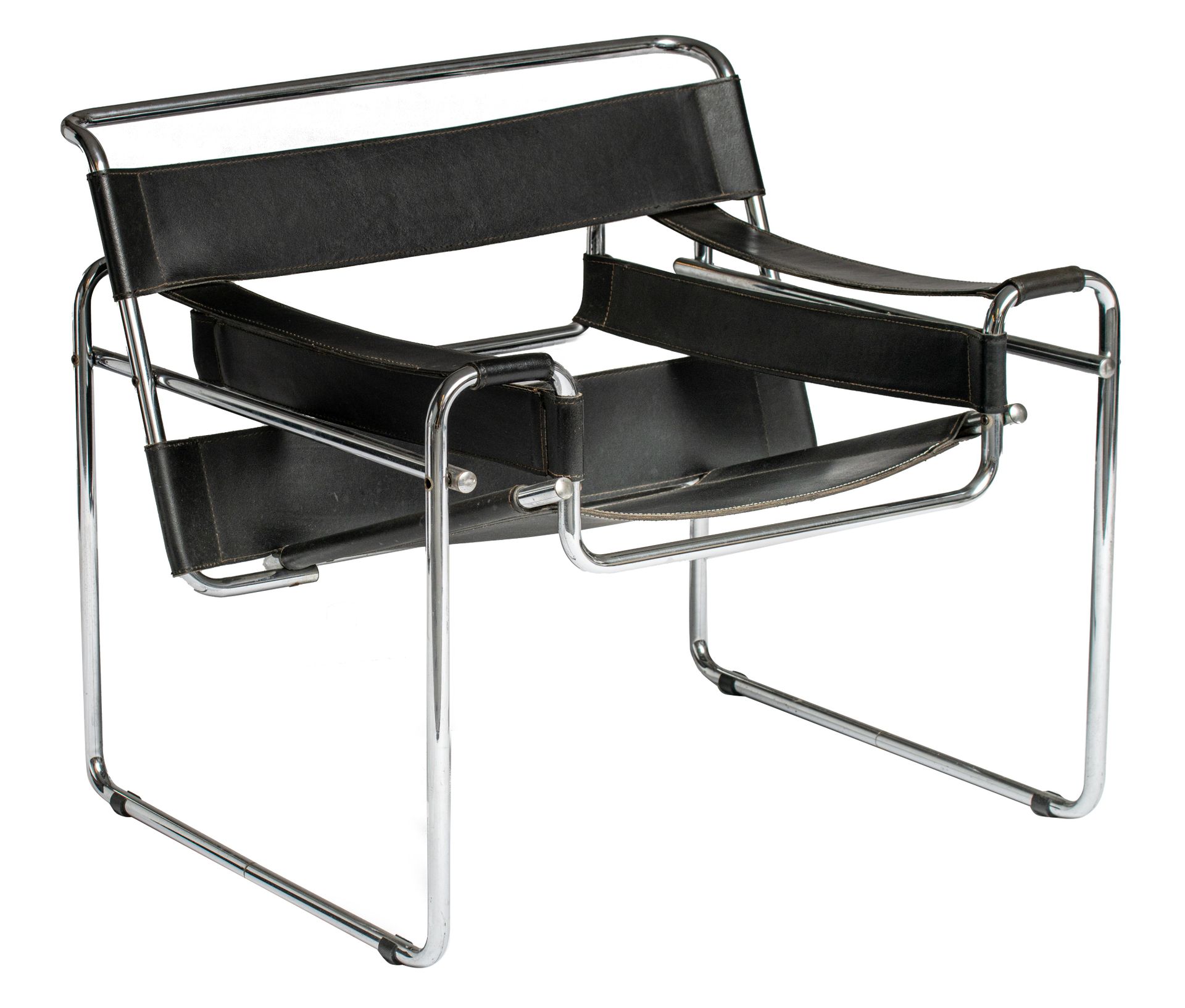 An iconic Wassily chair by Marcel Breuer, H 78 - W 73 cm Une chaise Wassily icon&hellip;