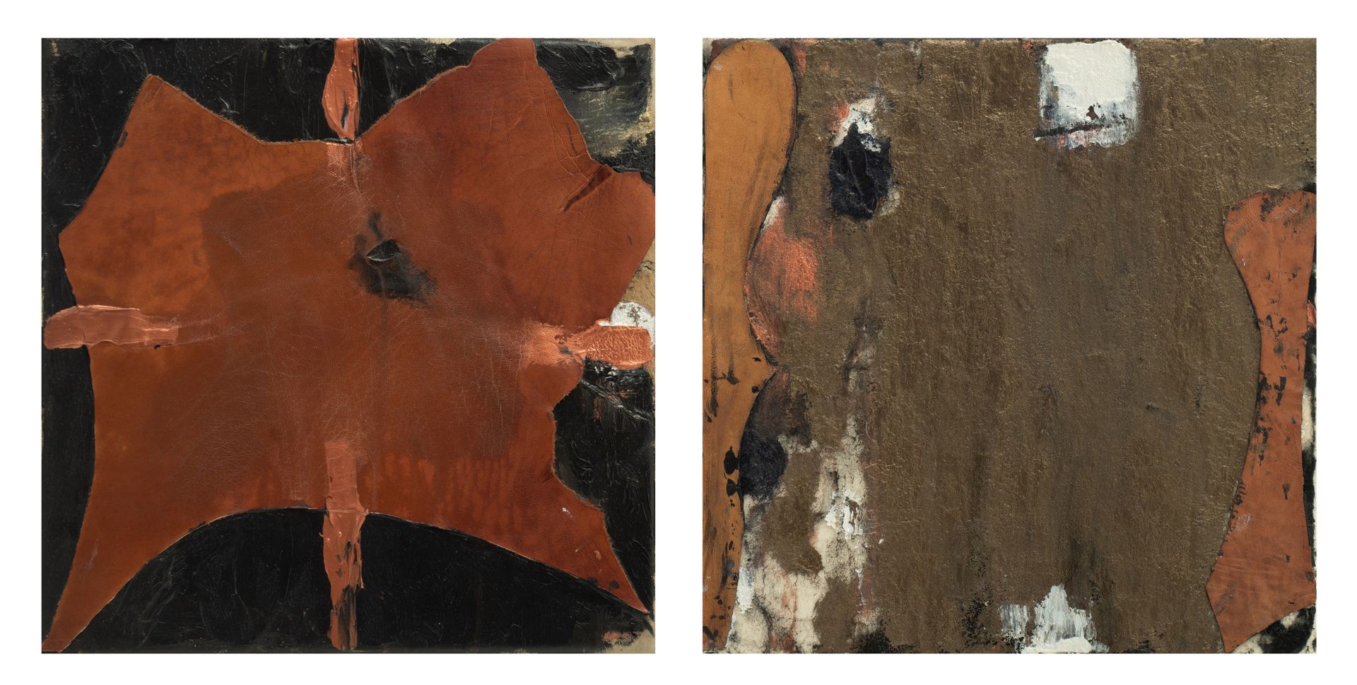 Marc Maet (1955-2000), two untitled works, 1987, mixed media, 35,5 x 35,5 cm (ea&hellip;