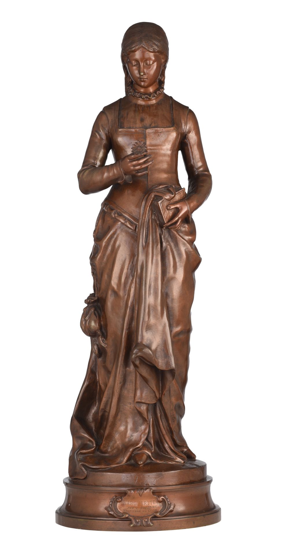 Leon Gregoire, 'Marguerite', patinated bronze, H 62,5 cm Léon Grégoire, 'Marguer&hellip;
