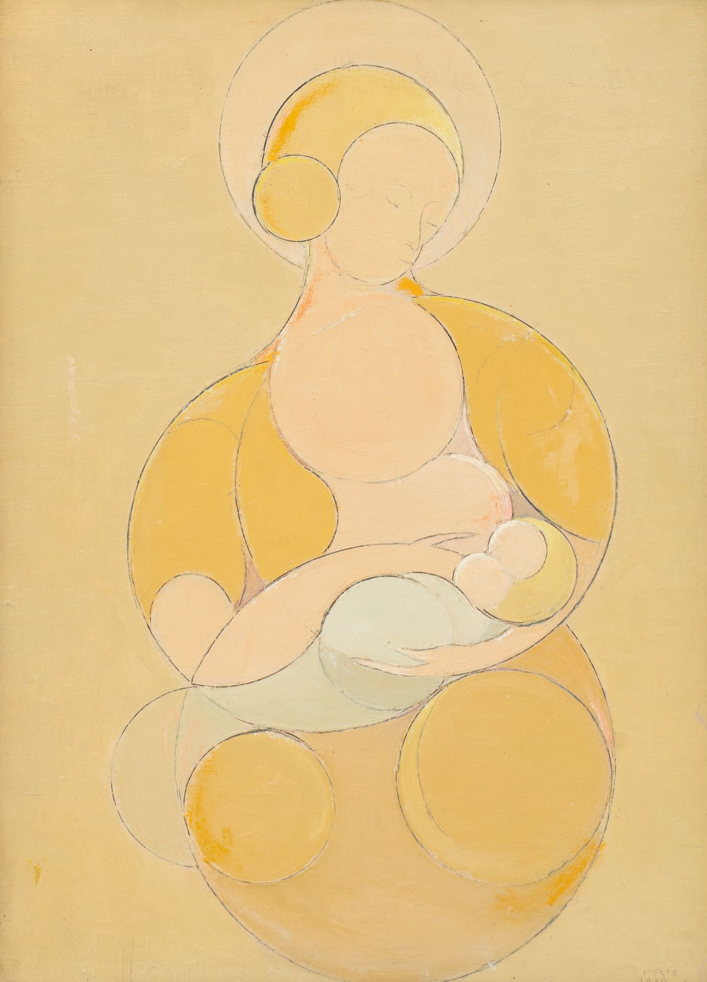 Felix De Boeck (1898-1995), Motherhood, oil on panel, 1930, 26 x 36 cm Felix De &hellip;