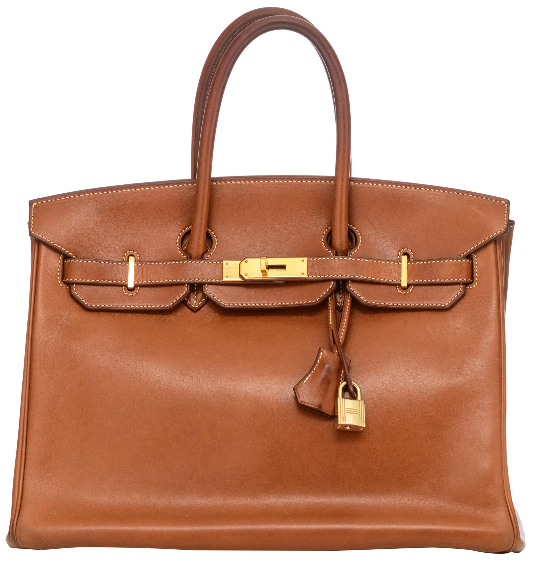 HERMeS, Birkin 35 bag, Gold Barenia calfskin leather, with gilt metal hardware 
&hellip;